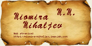 Miomira Mihaljev vizit kartica